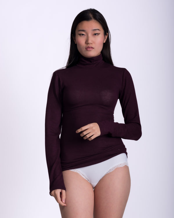 Women clothing autumn wool textured knit high-neck wool dolce vita sweater, with long sleeve
