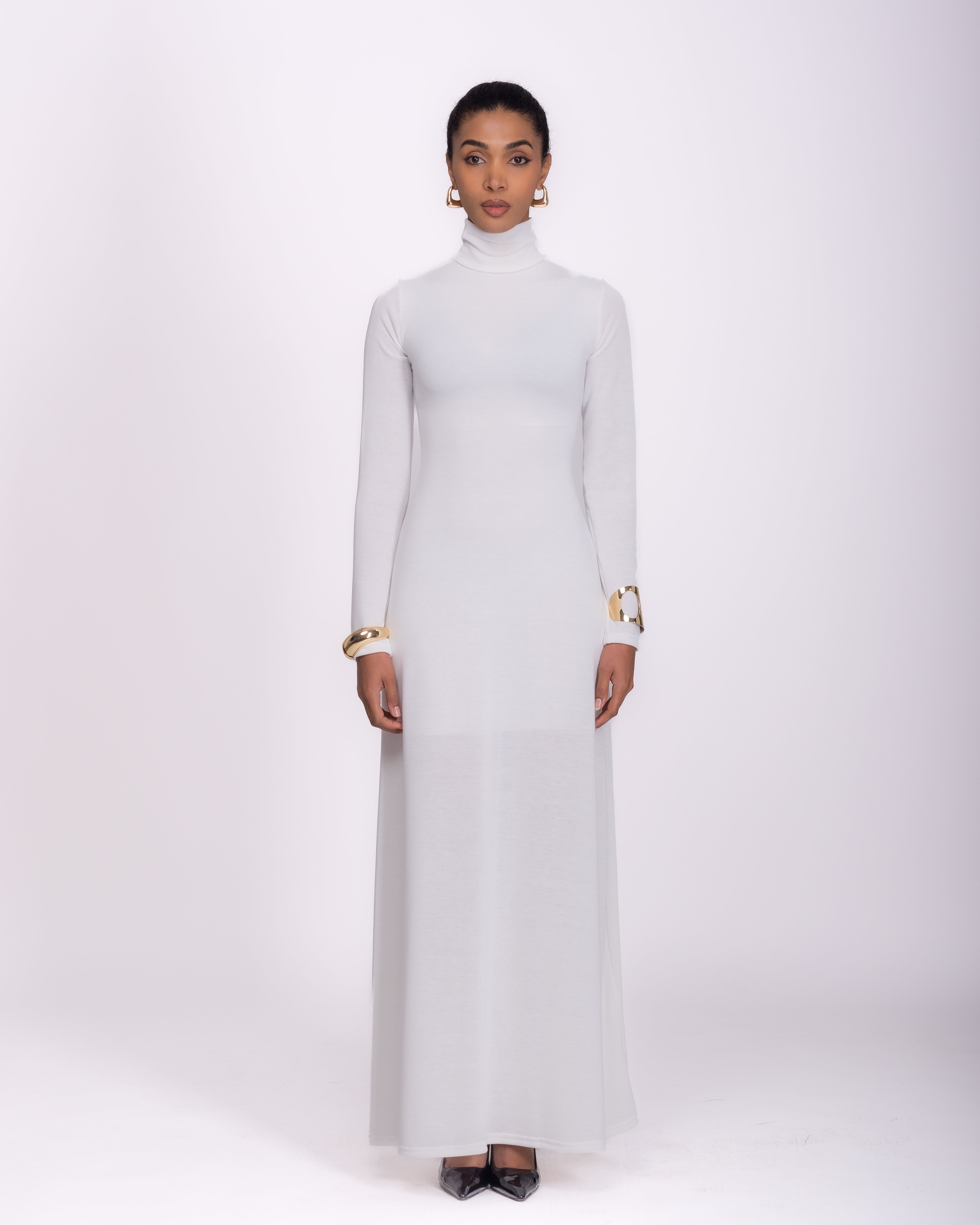 【herlipto】 High neck Knit Long Dress Margot Knit Long Dress