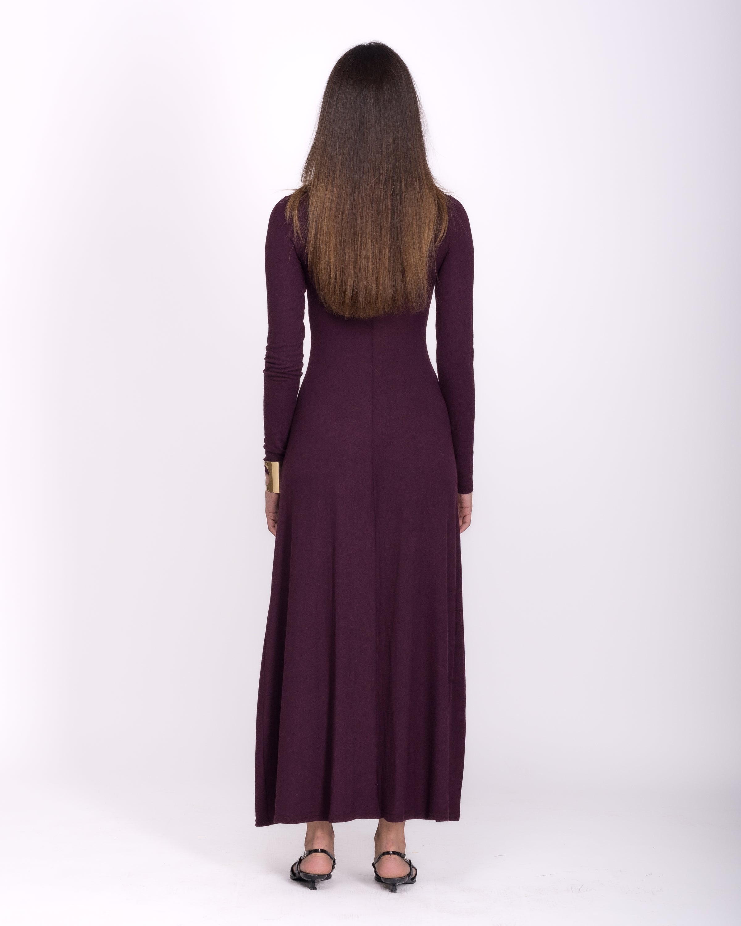Women clothing autumn wool textured Knit long Burgundy dress with long MARTA MODA Women clothing autumn wool textured Knit long Burgundy dress with long MARTA MODA